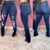 Ripped Slit slim Jeans nihaostyles clothing wholesale NSWL84309