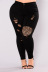 plus size Slim ripped jeans nihaostyles clothing wholesale NSWL84310
