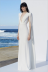 sexy long-sleeved deep V white dress nihaostyles wholesale clothing NSYIS85104