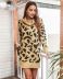leopard print knitted turtleneck dress nihaostyles clothing wholesale NSMY84389