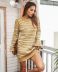 streak printed lantern sleeve knitted dress nihaostyles wholesale clothing NSMY84392