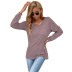 long-sleeved pullover Slim button top nihaostyles clothing wholesale NSJM84521