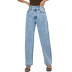 straight Loose High Waist jeans nihaostyles clothing wholesale NSJM84554