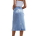 high Waist ripped Denim Skirt nihaostyles clothing wholesale NSJM84556