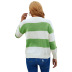 long-sleeved round neck color-blocking sweater nihaostyles clothing wholesale NSJM84560