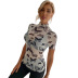 printing mesh short sleeve T-shirt nihaostyles clothing wholesale NSJM84565