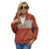 double-sided fleece woolen leopard stitching hooded jacket nihaostyles wholesale clothing NSDF84573