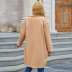 women s mid-length lapel solid color one button long-sleeved windbreaker coat nihaostyles wholesale clothing NSDF84575