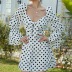V-Neck Dot Bandage Chiffon Dress nihaostyles wholesale clothing NSGHW84621