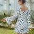 V-Neck Dot Bandage Chiffon Dress nihaostyles wholesale clothing NSGHW84621