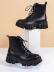 Mid Chunky Heel Lace-up Boots nihaostyles clothing wholesale NSYUS83543