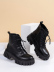 Mid Chunky Heel Lace-up Boots nihaostyles clothing wholesale NSYUS83543