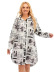 plus size newspaper printed long-sleeved shirt dress nihaostyles clothing wholesale NSCX84792