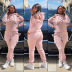 Hooded Long Sleeve sweatershirt and pants two-piece sports set nihaostyles wholesale clothing NSALI84838