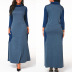high neck long-sleeved imitation cashmere dress nihaostyles wholesale clothing NSALI84841