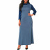 high neck long-sleeved imitation cashmere dress nihaostyles wholesale clothing NSALI84841