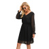 v-neck puff sleeves Polka dot dress nihaostyles wholesale clothing NSGYX84899
