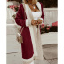 long sleeve color stitching knitted sweater cardigan nihaostyles wholesale clothing NSGYX84903