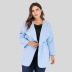 large size solid color lapel long-sleeved loose windbreaker jacket nihaostyles wholesale clothing NSJR84918
