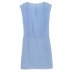 round neck shoulder pad sleeveless pleated tight dress nihaostyles wholesale clothing NSAM84950