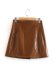 high-waist slim double-breasted faux leather skirt nihaostyles wholesale clothing NSAM84951