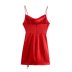 autumn square neck pleated mini sling dress  nihaostyles wholesale clothing NSAM84952