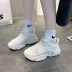 white lace up Platform sneakers nihaostyles clothing wholesale NSYUS85049