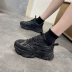 white lace up Platform sneakers nihaostyles clothing wholesale NSYUS85049