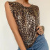 Leopard Print Metallic Sequins vest nihaostyles clothing wholesale NSXYA84985
