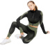 seamless quick-drying high-elastic yoga fitness vest & pants set NSOUX85018