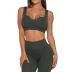 knitted tie-dye V-neck fake buttoned bra and high-waist tight high-elastic fitness yoga two-piece set nihaostyles wholesale clothing NSOUX85030
