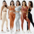 sexy quick-drying bra and high waist tight high-elastic pants yoga two-piece set nihaostyles wholesale clothing NSOUX85031