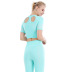 Seamless back Hollow Fast Dry t-shirt and high-waist and high-Elastic pants Fitness Yoga two-piece set nihaostyles wholesale clothing NSOUX85033
