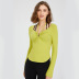 tight v-neck halterneck long-sleeved breathable fitness T-shirt nihaostyles wholesale clothing NSFAN85035