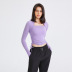 Tight stretch quick-drying long-sleeved sports T-shirt nihaostyles wholesale clothing NSFAN85036