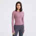 solid color tight stretch quick-drying long-sleeved with zipper yoga top nihaostyles wholesale clothing NSFAN85040