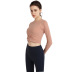 solid color high stretch long-sleeved yoga tops nihaostyles clothing wholesale NSJLF85154
