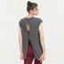 Camiseta de yoga de secado rápido sin respaldo de alta elasticidad, ropa de nihaostyles al por mayor NSJLF85164