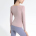 long-sleeved tight-fitting pleated mesh T-shirt with chest pad nihaostyles clothing wholesale NSJLF85167