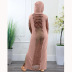 v-neck burnt flower back hollow sleeveless hooded dress nihaostyles wholesale clothing NSRM85202