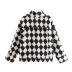 high neck long-sleeved plaid with zipper woolen coat nihaostyles wholesale clothing NSAM85301