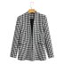 autumn long-sleeved houndstooth texture blazer nihaostyles wholesale clothing NSAM85302
