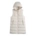 autumn cotton long hooded vest coat nihaostyles wholesale clothing NSAM85353