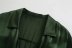 retro green silk satin texture V-neck long-sleeved shirt dress nihaostyles wholesale clothing NSAM85356