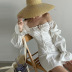trumpet sleeves square neck slim slit dress nihaostyles clothing wholesale NSXPF85385