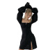 trumpet sleeves square neck slim slit dress nihaostyles clothing wholesale NSXPF85385