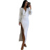 V-neck slim long-sleeved dress nihaostyles clothing wholesale NSXPF85396