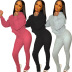 Solid Color Hoodie Slit Pants Two-piece set nihaostyles clothing wholesale NSFZ85421