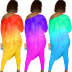 digital printing diagonal shoulder top trousers set nihaostyles clothing wholesale NSYNS85428