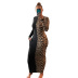 stitching leopard print dress nihaostyles clothing wholesale NSALI85438